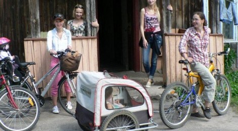 Trapių mamų galingas dviračių žygis